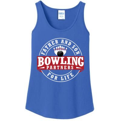 Father And Son Bowling Partners For Life Gift Ladies Essential Tank