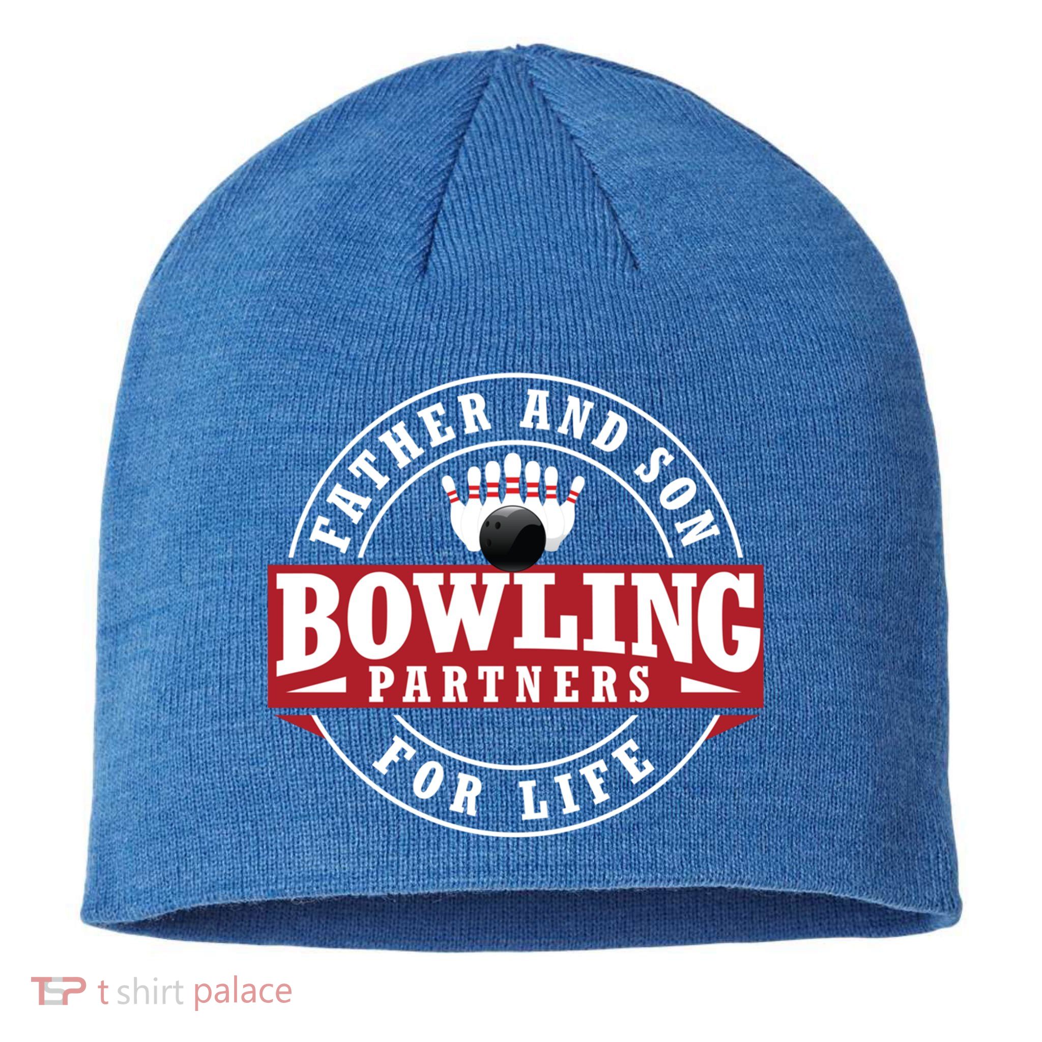Father And Son Bowling Partners For Life Gift Sustainable Beanie