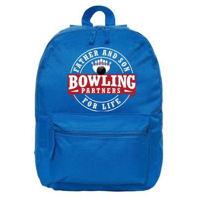 Father And Son Bowling Partners For Life Gift 16 in Basic Backpack