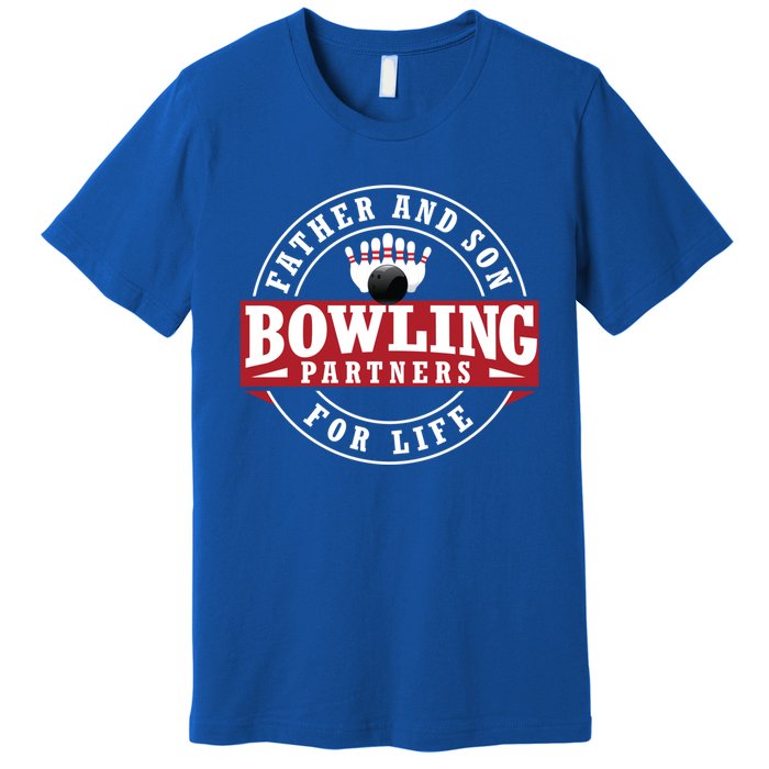 Father And Son Bowling Partners For Life Gift Premium T-Shirt