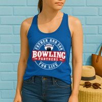 Father And Son Bowling Partners For Life Gift Womens Tank Top