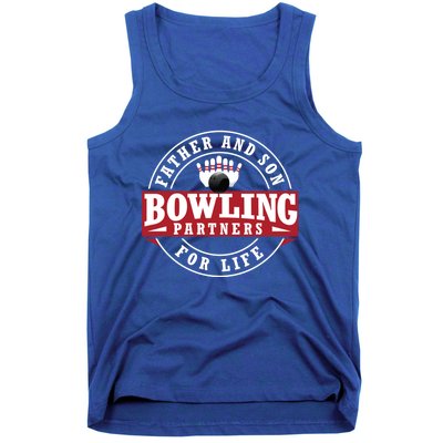 Father And Son Bowling Partners For Life Gift Tank Top