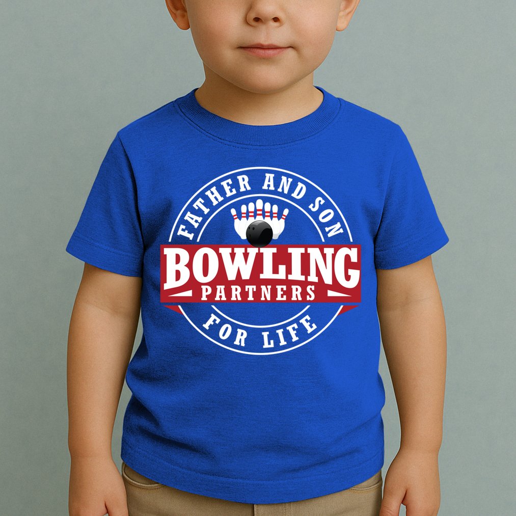 Father And Son Bowling Partners For Life Gift Toddler T-Shirt
