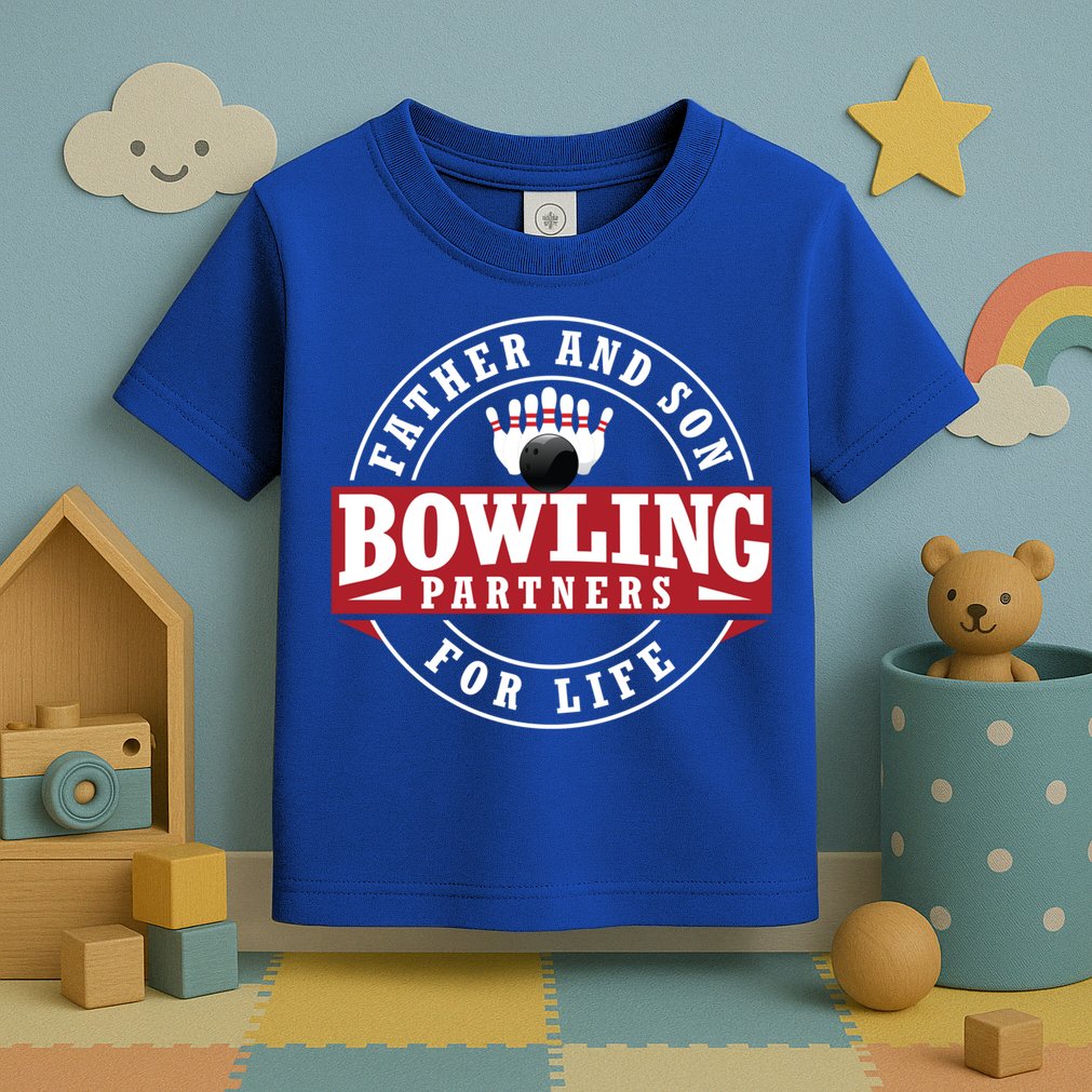 Father And Son Bowling Partners For Life Gift Toddler T-Shirt