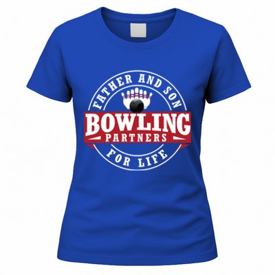 Father And Son Bowling Partners For Life Gift Women's T-Shirt