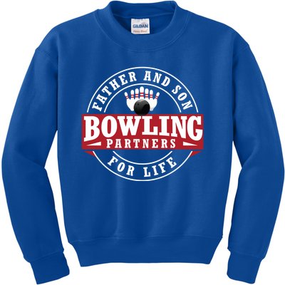 Father And Son Bowling Partners For Life Gift Kids Sweatshirt