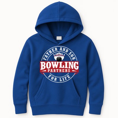 Father And Son Bowling Partners For Life Gift Kids Hoodie