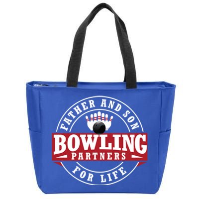 Father And Son Bowling Partners For Life Gift Zip Tote Bag