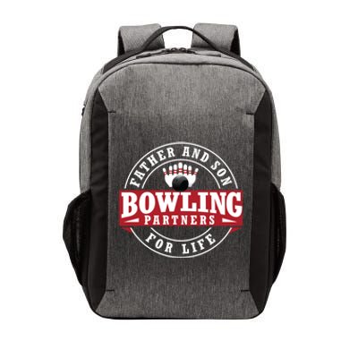 Father And Son Bowling Partners For Life Gift Vector Backpack