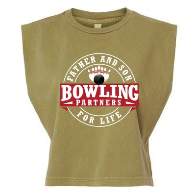 Father And Son Bowling Partners For Life Gift Garment-Dyed Women's Muscle Tee