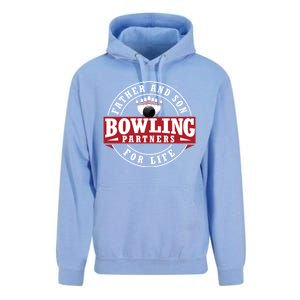 Father And Son Bowling Partners For Life Gift Unisex Surf Hoodie