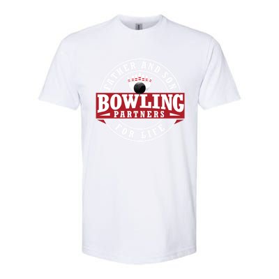 Father And Son Bowling Partners For Life Gift Softstyle® CVC T-Shirt