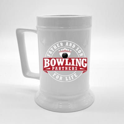 Father And Son Bowling Partners For Life Gift Beer Stein