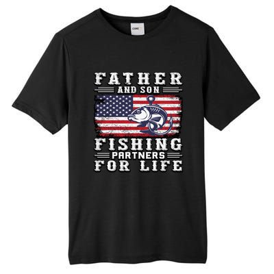 Father And Son Fishing Partners For Life Gift Tall Fusion ChromaSoft Performance T-Shirt