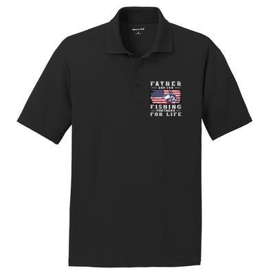 Father And Son Fishing Partners For Life Gift PosiCharge RacerMesh Polo