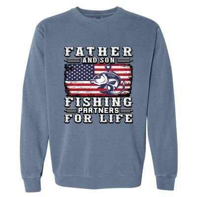 Father And Son Fishing Partners For Life Gift Garment-Dyed Sweatshirt