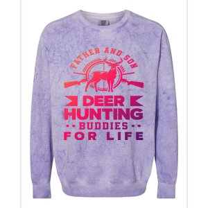 Father And Son Deer Hunting Buddies For Life Gift Colorblast Crewneck Sweatshirt