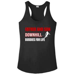 Father And Son Downhill Buddies For Life Gift Ladies PosiCharge Competitor Racerback Tank