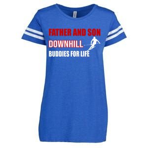 Father And Son Downhill Buddies For Life Gift Enza Ladies Jersey Football T-Shirt