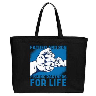 Father And Son Fishing Trip Fisher Family Great Gift Cotton Canvas Jumbo Tote