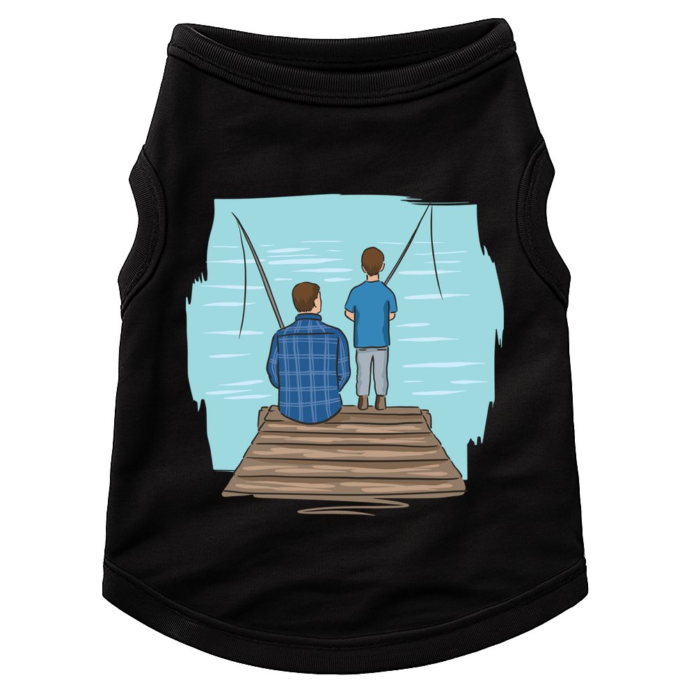 Father And Son Fishing Partners For Life Gift Doggie Tank