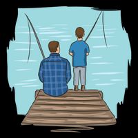 Father And Son Fishing Partners For Life Gift Doggie Tank