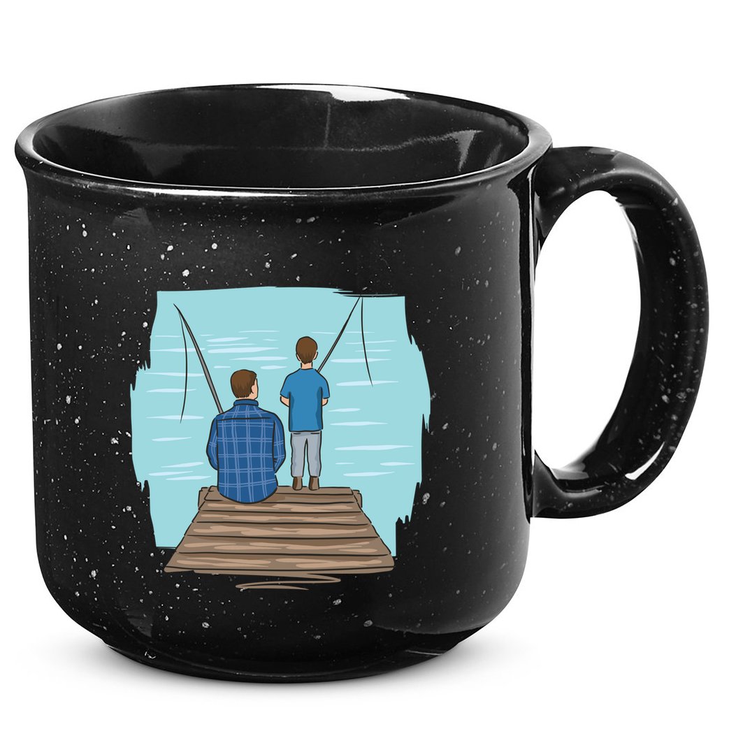 Father And Son Fishing Partners For Life Gift 15oz Campfire Ceramic Mug