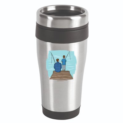 Father And Son Fishing Partners For Life Gift 16oz Travel Tumbler