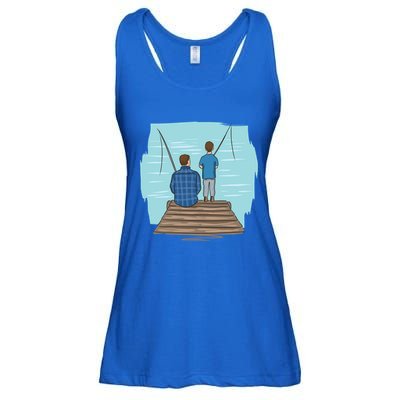 Father And Son Fishing Partners For Life Gift Ladies Essential Flowy Tank