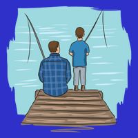 Father And Son Fishing Partners For Life Gift Visor