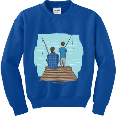 Father And Son Fishing Partners For Life Gift Kids Sweatshirt