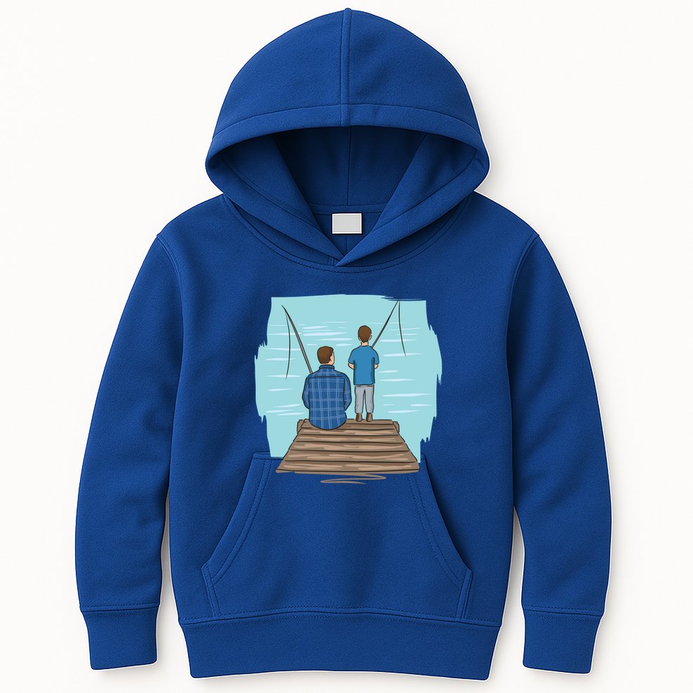 Father And Son Fishing Partners For Life Gift Kids Hoodie