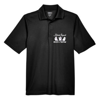 Funny Admin Squad Boo Crew Spooky Office Halloween Costume Gift Men's Origin Performance Piqué Polo