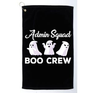 Funny Admin Squad Boo Crew Spooky Office Halloween Costume Gift Platinum Collection Golf Towel