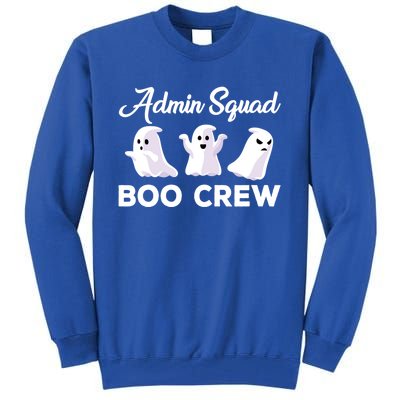 Funny Admin Squad Boo Crew Spooky Office Halloween Costume Gift Tall Sweatshirt