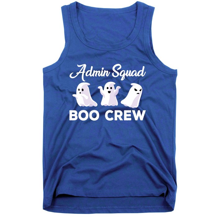 Funny Admin Squad Boo Crew Spooky Office Halloween Costume Gift Tank Top