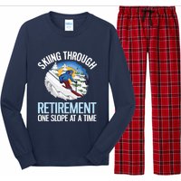 Funny Alpine Skiing Through Retirement One Slope At A Time Long Sleeve Pajama Set