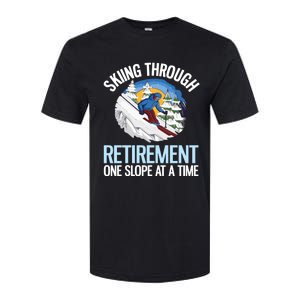 Funny Alpine Skiing Through Retirement One Slope At A Time Softstyle CVC T-Shirt