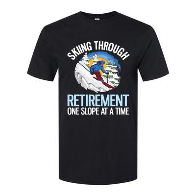 Funny Alpine Skiing Through Retirement One Slope At A Time Softstyle® CVC T-Shirt