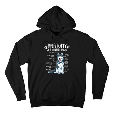 Funny Anatomy Siberian Husky Dog Lover TShirt Hoodie