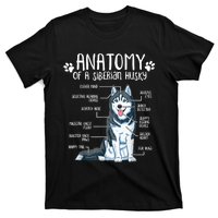 Funny Anatomy Siberian Husky Dog Lover TShirt T-Shirt