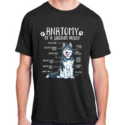 Funny Anatomy Siberian Husky Dog Lover TShirt Adult ChromaSoft Performance T-Shirt