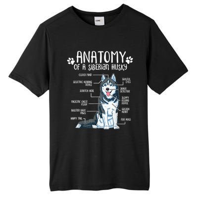 Funny Anatomy Siberian Husky Dog Lover TShirt Tall Fusion ChromaSoft Performance T-Shirt