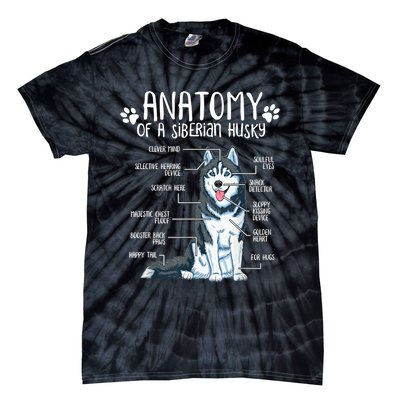 Funny Anatomy Siberian Husky Dog Lover TShirt Tie-Dye T-Shirt