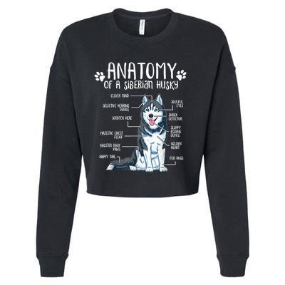 Funny Anatomy Siberian Husky Dog Lover TShirt Cropped Pullover Crew