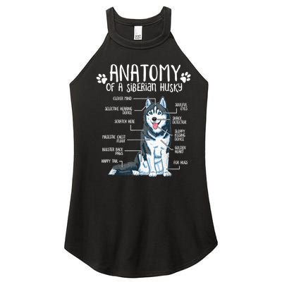 Funny Anatomy Siberian Husky Dog Lover TShirt Women's Perfect Tri Rocker Tank