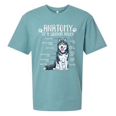 Funny Anatomy Siberian Husky Dog Lover TShirt Sueded Cloud Jersey T-Shirt