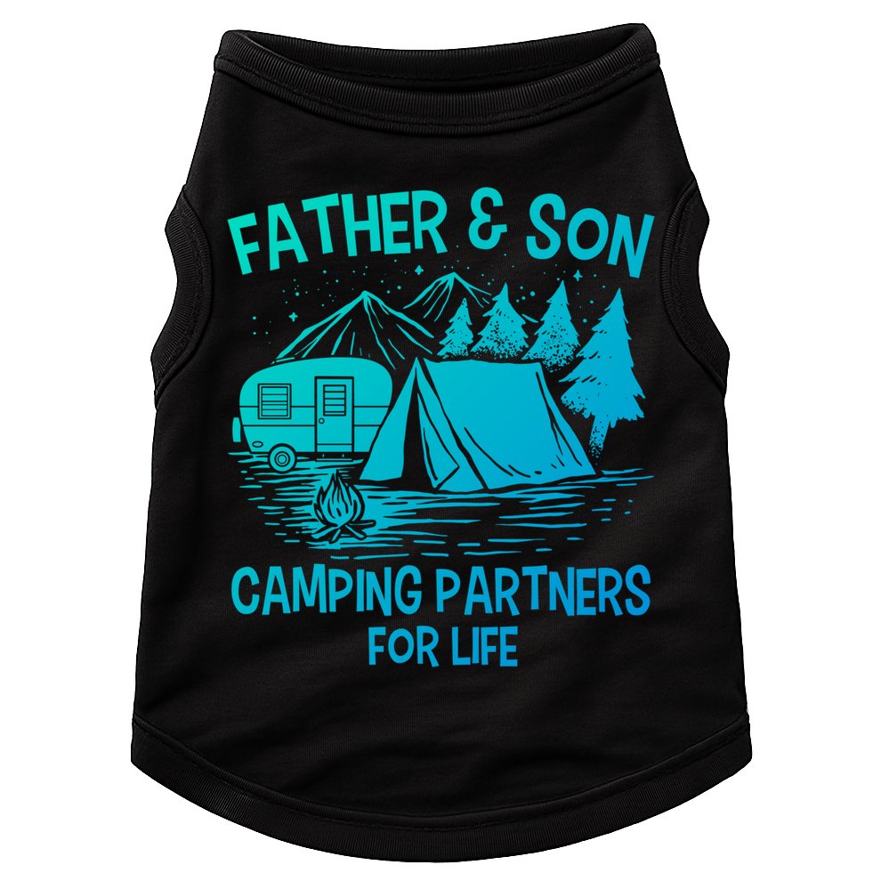 Father And Son Camping Partners For Life Gift Doggie Tank
