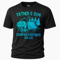 Father And Son Camping Partners For Life Gift Cooling Performance Crew T-Shirt