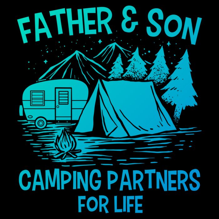 Father And Son Camping Partners For Life Gift Cooling Performance Crew T-Shirt